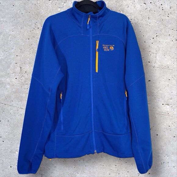 Mountain Hardwear Mens Desna Full Zip Fleece Jacket Athletic Fit Large Azul Blue - Picture 3 of 12